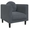 Sofa Set Dark grey Velvet (100% polyester)