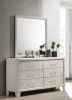 1pc Contemporary Six Drawers Dresser Bed Side Cabinet Wooden Furniture White/Beige Color