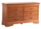 Glory Furniture Louis Phillipe G3160-D Dresser, Oak