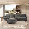 Modern Oversized Deep Seat Sectional Sofa with Reversible Chaise