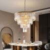 24" Contemporary Crystal Modern Chandeliers Crystal Ceiling Chandelier 4 Tier Golden Chandelier Lighting for Dining Room Living Room Bedroom (Bulbs No