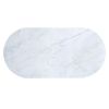 Gorgeous Dark Walnut Finish 1pc Coffee Table White Faux Marble Top Living Room Table W Drawer