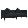 Sofa Set Black Velvet
