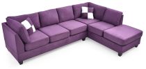 Glory Furniture Malone G637B-SC Sectional ( 3 Boxes), PURPLE