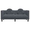 Sofa Dark Grey Velvet (100% polyester)