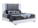 MOON WHITE KING BED WITH LED