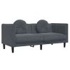Sofa Set Dark grey Velvet (100% polyester)