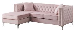 Glory Furniture Paige G824B-SC Sofa Chaise, PINK