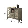 Velika Weathered Gray Finish Console Table w/ 1 Open Compartment Storage