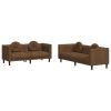 Sofa Set Brown Velvet
