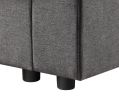 Waylon 119" Gray Linen 4-Seater Sofa with Pockets