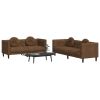 Sofa Set Brown Velvet