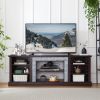 Large Faux Stacked Stone TV Stnad