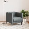 Sofa Chair Dark Gray Polyester Single Armchair Rectangular