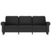 3-seater Sofa Black Velvet 3-seater 3-Seater Sofa Rectangular