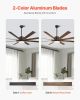 VEVOR 72 In Ceiling Fan with Light, 6-Speed Remote Control, Dimmable 3-Color Temperature