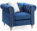 Glory Furniture Raisa G861A-C Chair, NAVY BLUE