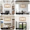 22" Modern Golden Geometric 6-Light Chandelier