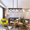 32" Oak Industrial 5-Light Pendant Chandelier
