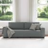 3-seater Sofa Dark grey Polyester
