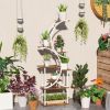 Outsunny Plant Stand Indoor, 8 Tier 62" S-Shaped Plant Shelf, Corner Plant Rack for Multiple Plants