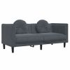 Sofa Set Dark Gray Velvet (100% polyester)
