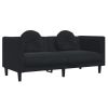 Sofa Set Black Velvet