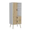 Dresser 52"H Stylish Bedroom Storage Solution with 3 Open Shelves, 2 Drawers