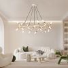 41" White & Golden Modern Chandelier Light Fixture