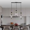 Modern Black and Gold 3-Light Pendant Chandelier