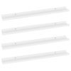 Wall Shelf Set of 4 White MDF Medium Wall mounting Wall Shelf