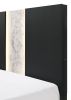 Contemporary Queen Panel LED Light Headboard Bed 1pc Black White Finish Wooden Bedroom Furniture
