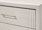 1pc Contemporary Four-Drawers Chest Bed Side Cabinet Wooden Furniture White/Beige Color