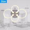 Modern LED Flush Mount Ceiling Light with Dimmable Remote Control