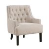 Modern Traditional Accent Chair Chenille Upholstery Button-Tufted Solid Wood 1pc Living Room Furniture