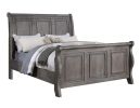 Grey Sleigh Design Headboard FB 1pc Eastern King Size Panel Bed Beautiful Wooden Bedroom Furniture Antique Gray Oak Finish