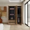 Rye Armoire, 4 Doors, 2 Drawers, 3 Shelves