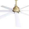 66 Inch Low Profile ABS Ceiling Fan with Dimmable Lights and Smart Remote Control 6 Speed Reversible Noiseless DC Motor for Indoor