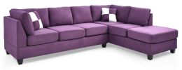 Glory Furniture Malone G637B-SC Sectional ( 3 Boxes), PURPLE