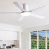 52 in. White Lowe Profile Ceiling Fan with Light