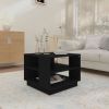 Coffee Table Black Engineered wood Small Coffee Table Square