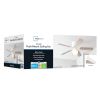 52 inch Hugger Indoor Ceiling Fan with Light Kit, White, 5 Blades, Reverse Airflow