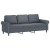3-seater Sofa Dark Grey Velvet (100% polyester) 3-seater Durable