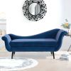 Chaise Lounge with Scroll Arm