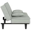 Sofa Bed Light Gray Velvet