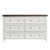 Farmhouse 6 Drawers Dresser for Bedroom