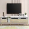 Modern TV with 3 Drawers and Open Shelves
