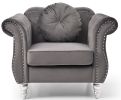 Stylish Dark Gray Transitional Chair