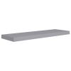 Wall Shelf Set of 2 Grey Honeycomb MDF