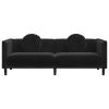 Sofa Black Velvet (100% polyester)